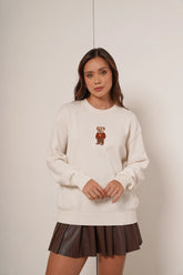 Suéter Tejido Clásico Teddy Ivory