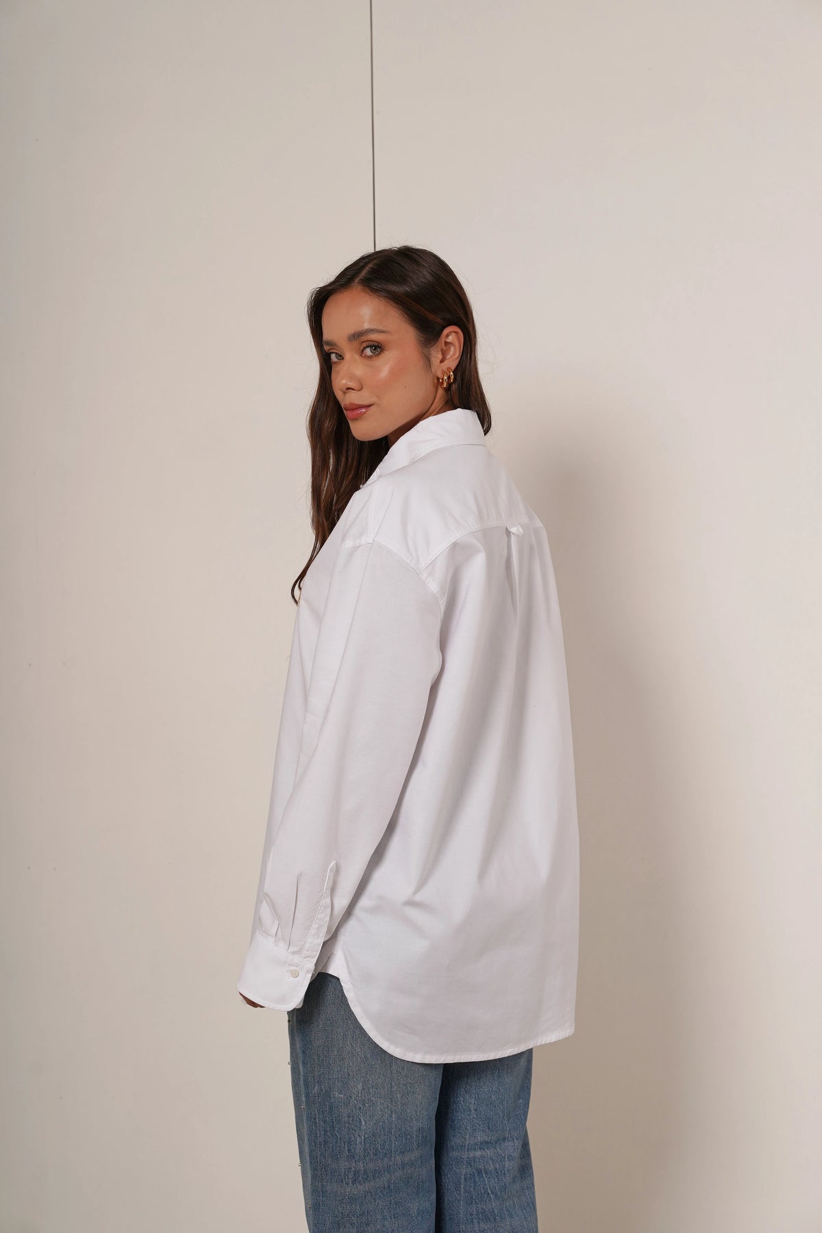 Teddy – camisa de Botones Oversize White