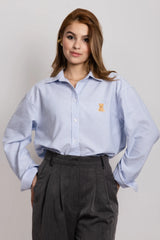 Camisa de Botones Oversize Rayas