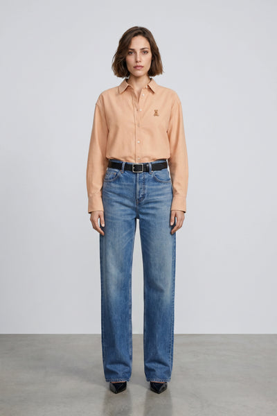 Teddy – camisa de Botones Oversize Yellow Ocre