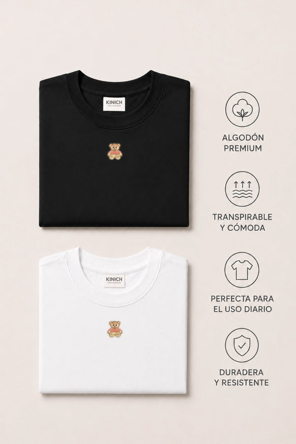 Paquete Camiseta Ted Negro/Blanco