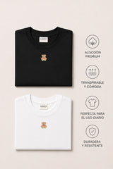 Paquete Camiseta Ted Negro/Blanco
