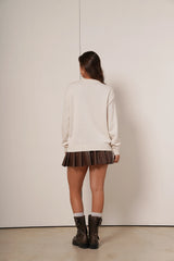 Suéter Tejido Clásico Teddy Ivory