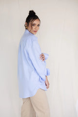 Teddy – camisa de Botones Oversize Blue