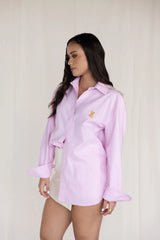 Teddy – camisa de Botones Oversize Pink