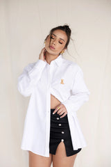 Teddy – camisa de Botones Oversize White