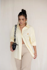 Teddy – camisa de Botones Oversize Yellow