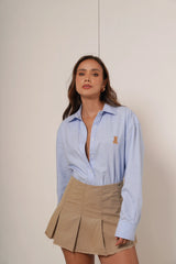Teddy – camisa de Botones Oversize Blue