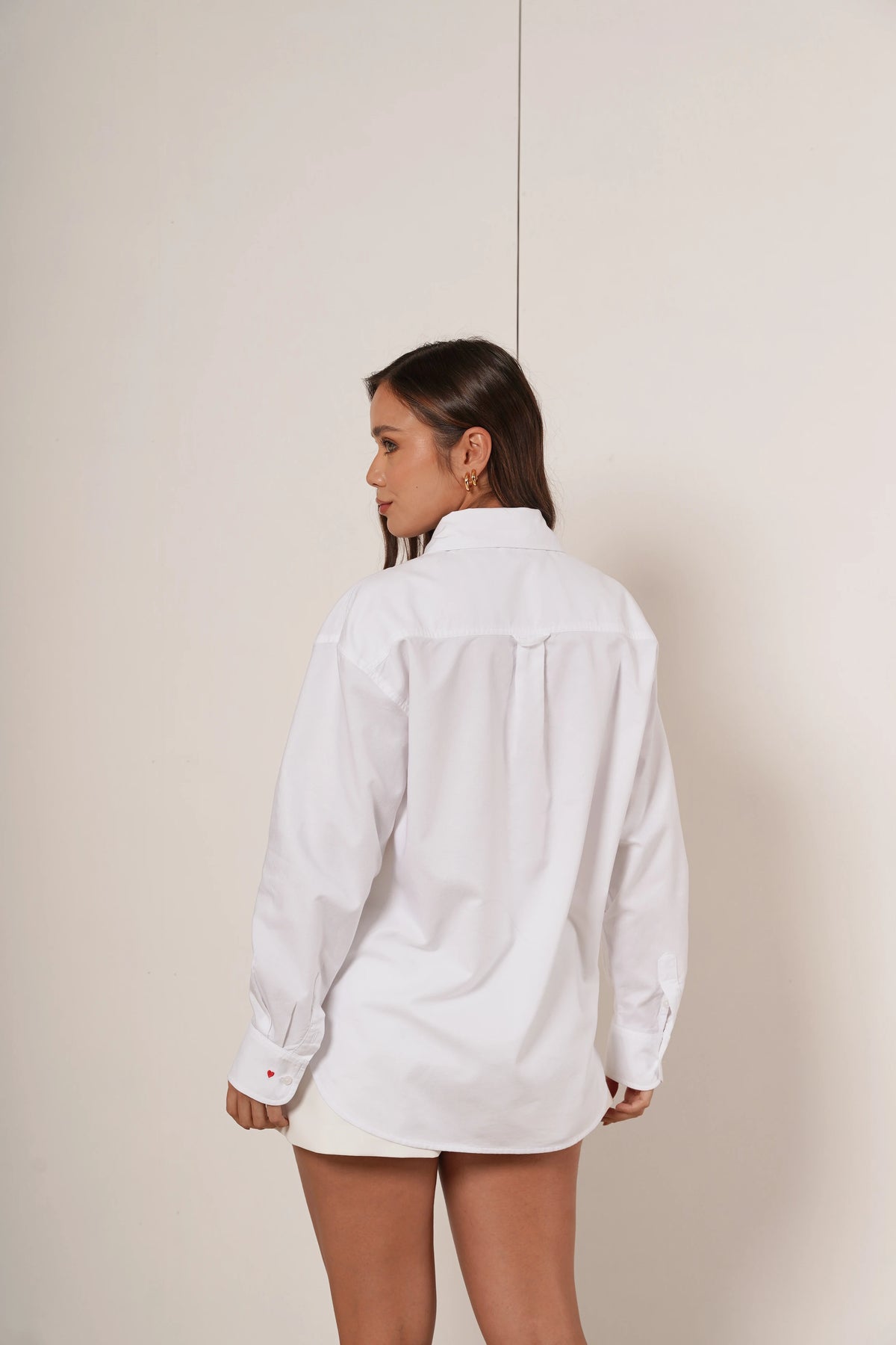 Little Teddy - Camisa de Botones Oversize White