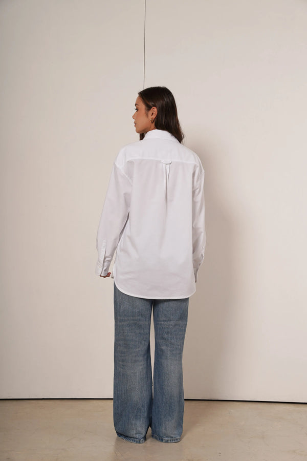 Teddy – camisa de Botones Oversize White