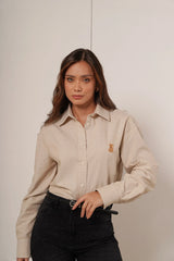 Teddy – camisa de Botones Oversize Camel