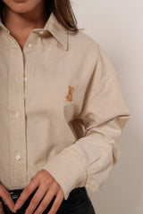 Teddy – camisa de Botones Oversize Camel