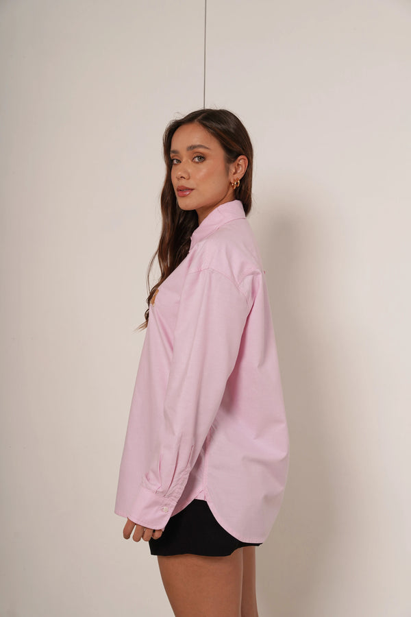 Teddy– camisa de Botones Oversize Pink